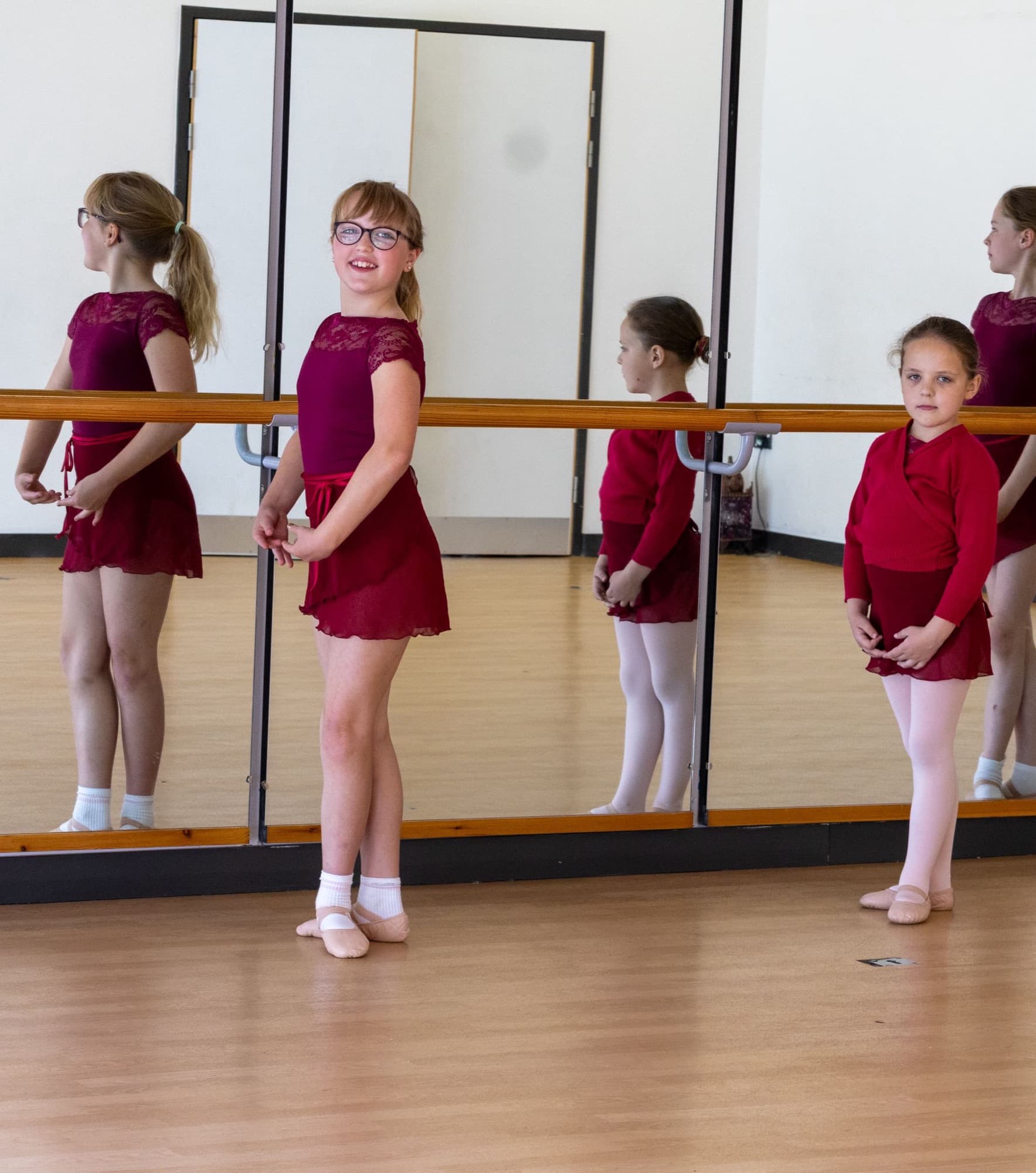 Amelia K Academy students in class and on stage