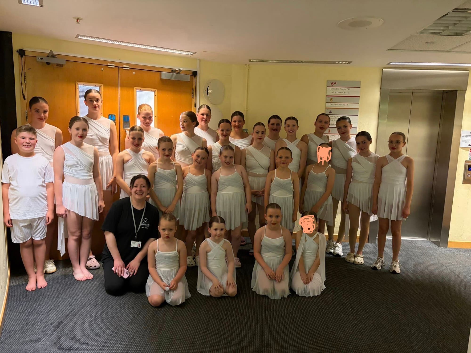 Amelia K Academy students in class and on stage