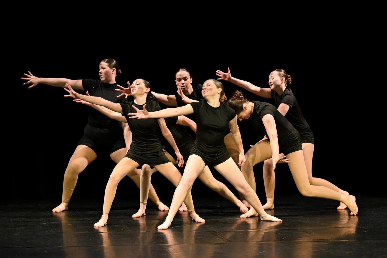 Amelia K Academy students in class and on stage